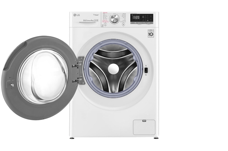 LG AIDD™ F4V508WS 8kg Washing Machine - White, F4V508WS