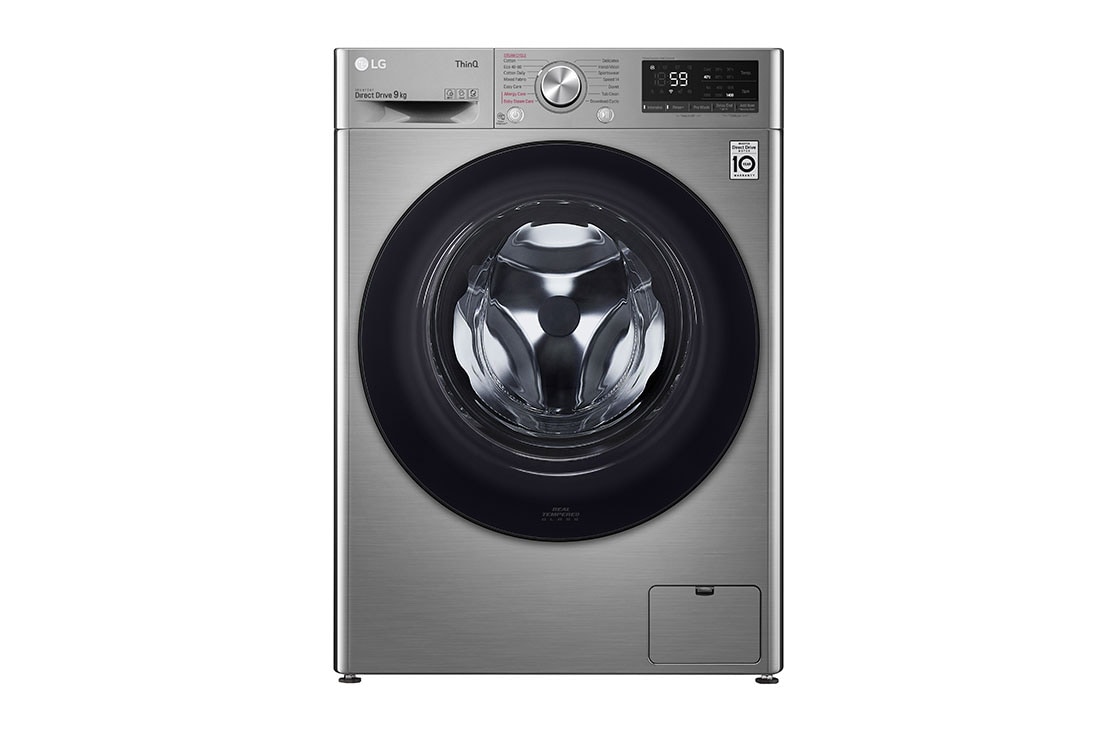 LG WiFi connected | 9kg | Washing Machine | 1360 rpm | AI DD™ | Direct Drive™ | Steam™ | TurboWash™ | Graphite, F4V509SSE