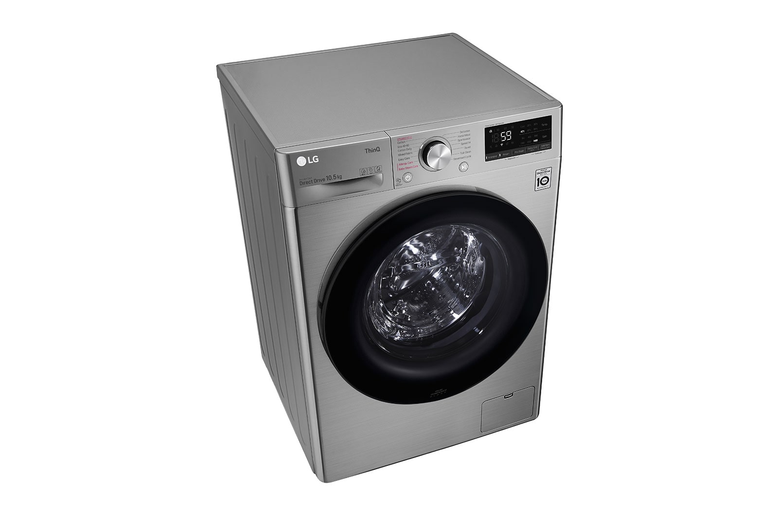 LG WiFi connected | 10.5kg | Washing Machine | 1360 rpm | AI DD™ | Direct Drive™ | Steam™ | TurboWash™\t| Graphite, F4V510SSE