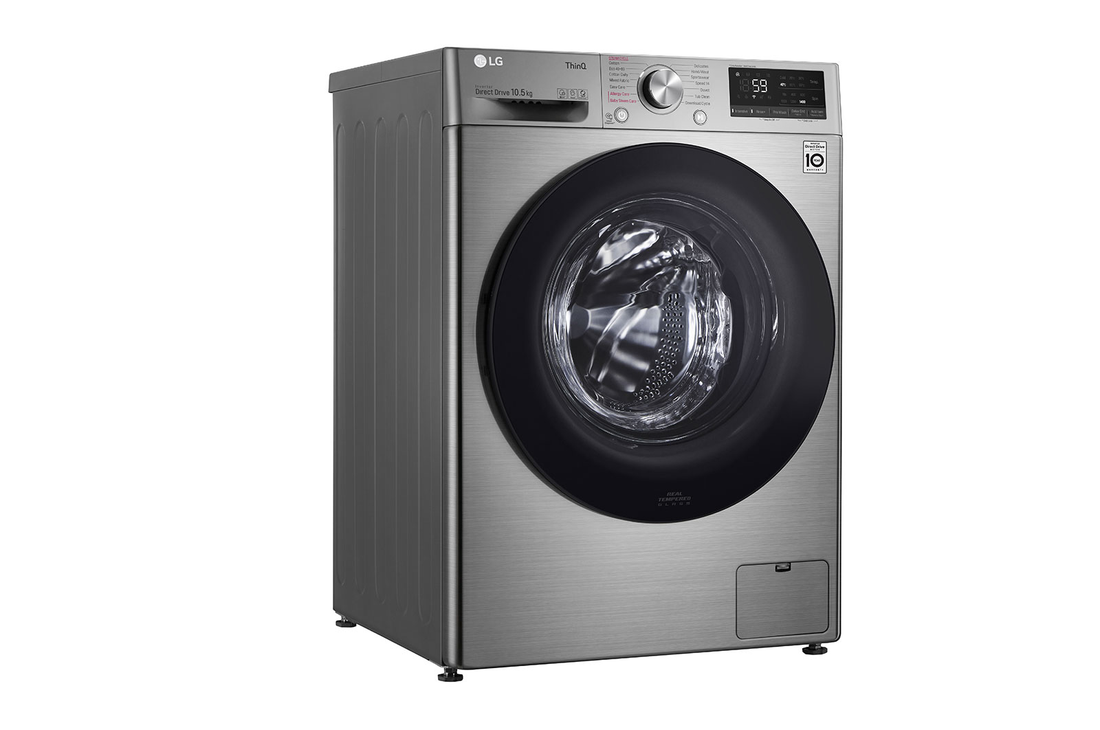 LG WiFi connected | 10.5kg | Washing Machine | 1360 rpm | AI DD™ | Direct Drive™ | Steam™ | TurboWash™\t| Graphite, F4V510SSE