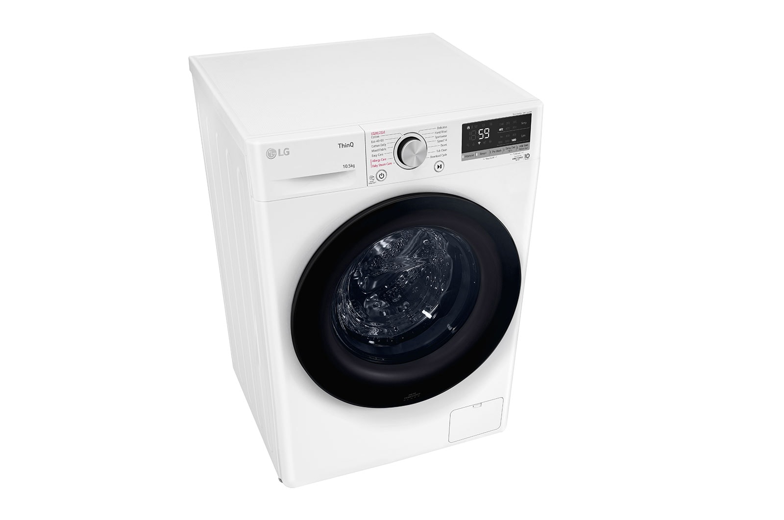 LG WiFi connected | 10.5kg | Washing Machine | 1360 rpm | AI DD™ | Direct Drive™ | Steam™ | White, F4V510WSEH