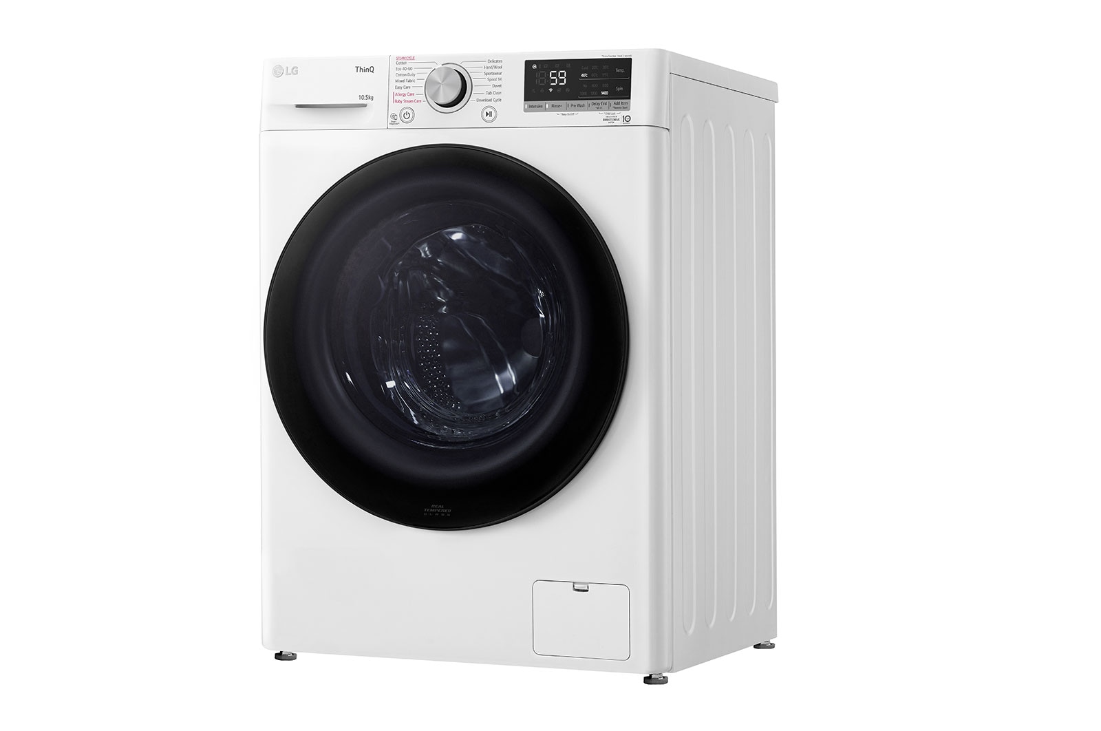 LG WiFi connected | 10.5kg | Washing Machine | 1360 rpm | AI DD™ | Direct Drive™ | Steam™ | White, F4V510WSEH