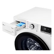 LG WiFi connected | 10.5kg | Washing Machine | 1360 rpm | AI DD™ | Direct Drive™ | Steam™ | White, F4V510WSEH