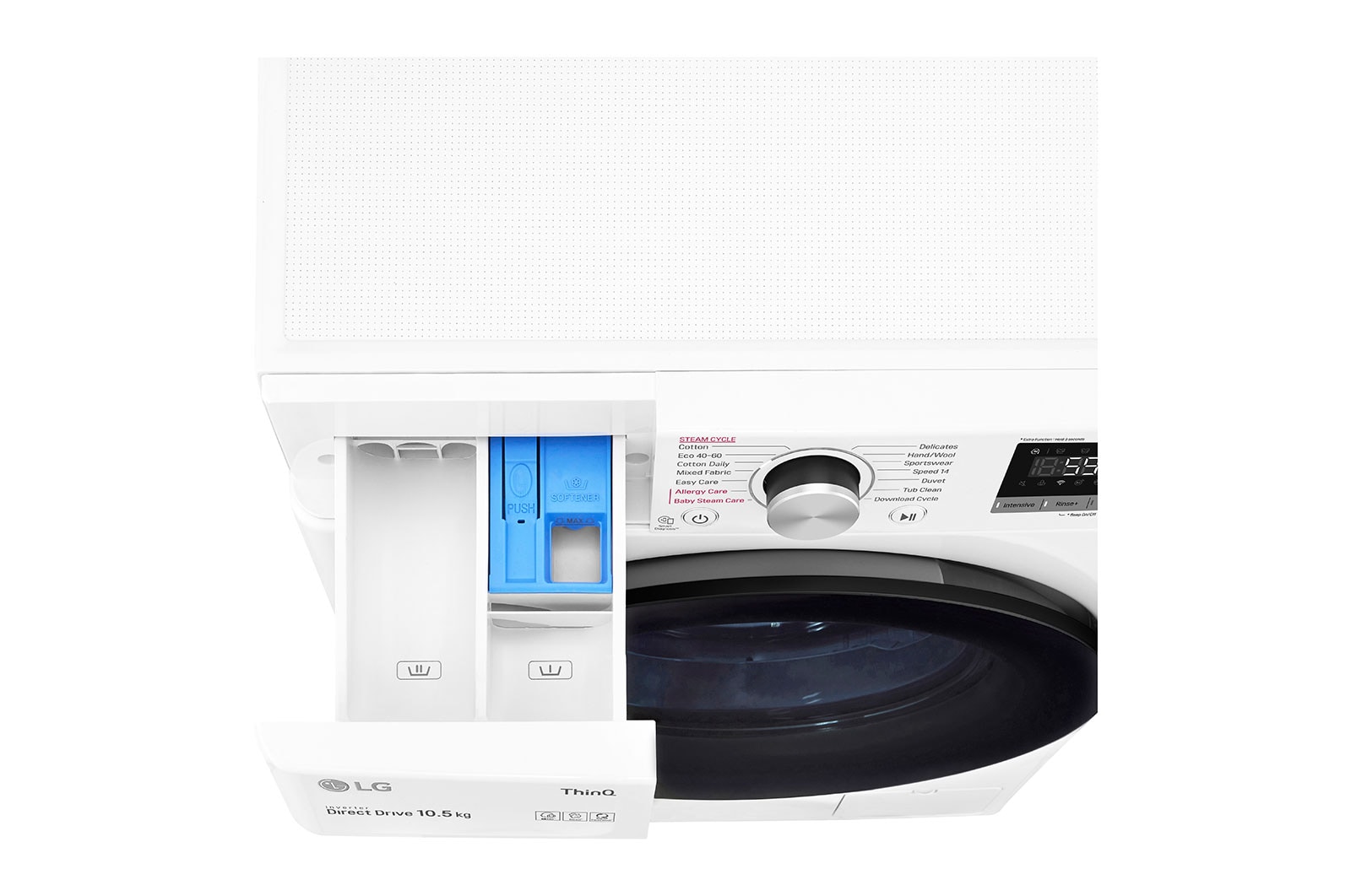 LG WiFi connected | 10.5kg | Washing Machine | 1360 rpm | AI DD™ | Direct Drive™ | Steam™ | White, F4V510WSE