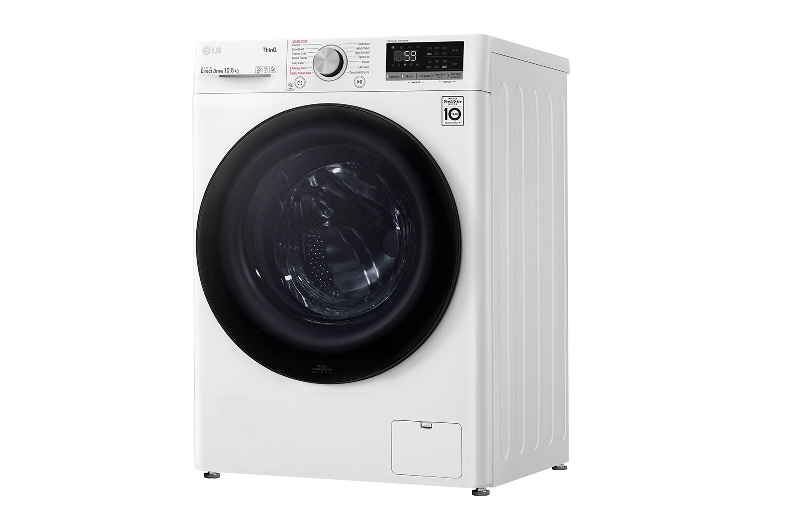 LG WiFi connected | 10.5kg | Washing Machine | 1360 rpm | AI DD™ | Direct Drive™ | Steam™ | White, F4V510WSE