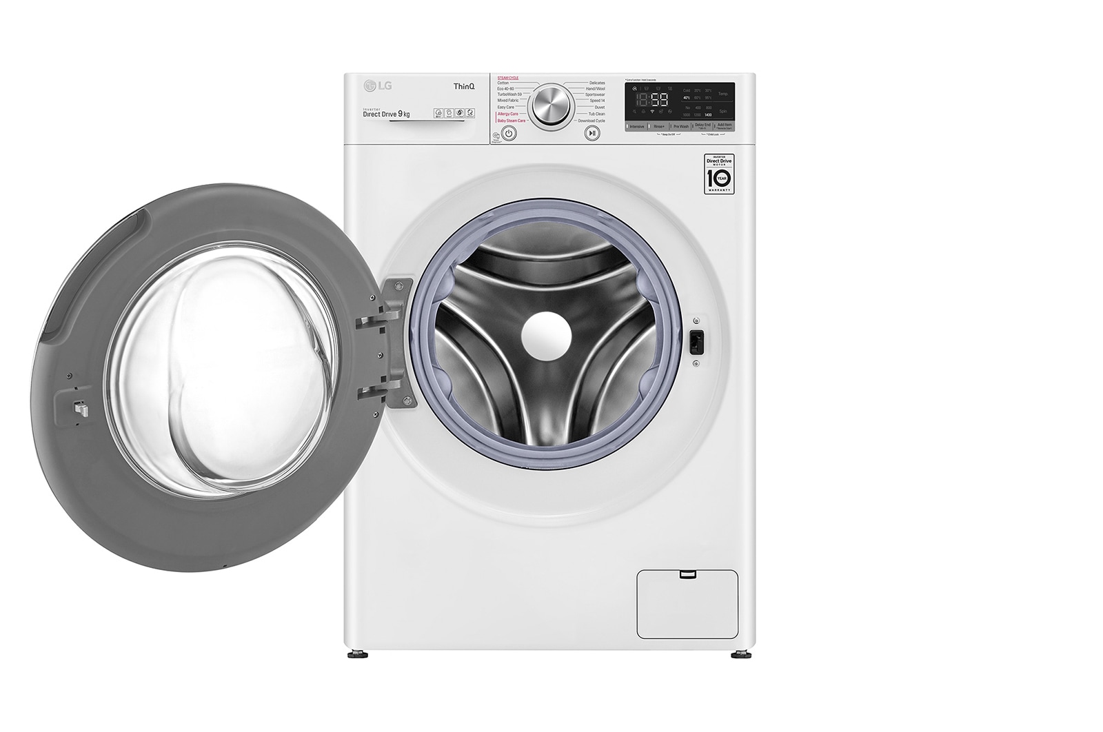 LG 9kg Washing Machine White AI DD™, F4V709WTSE