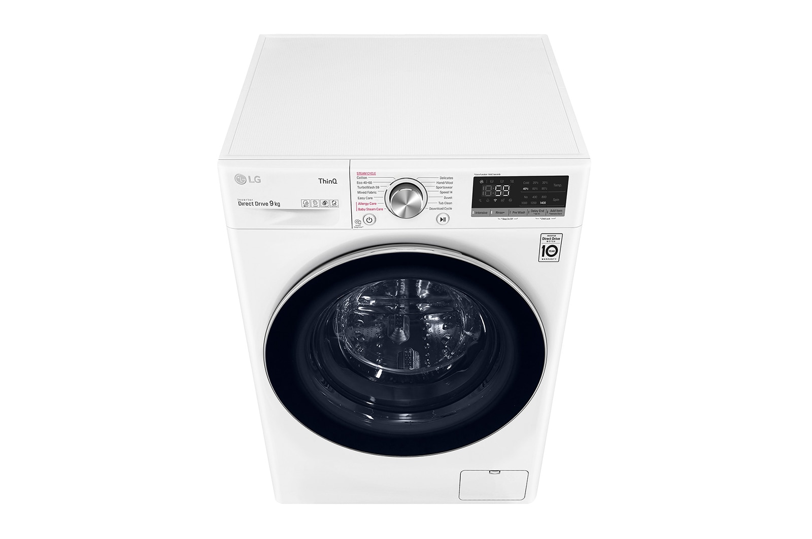 LG 9kg Washing Machine White AI DD™, F4V709WTSE