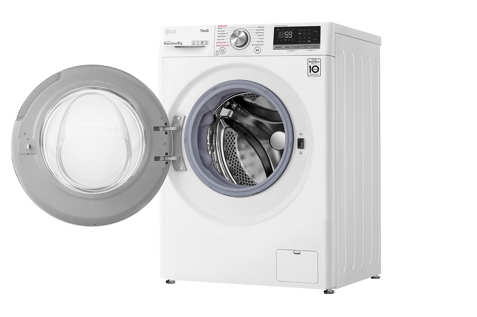 LG 9kg Washing Machine White AI DD™, F4V709WTSE