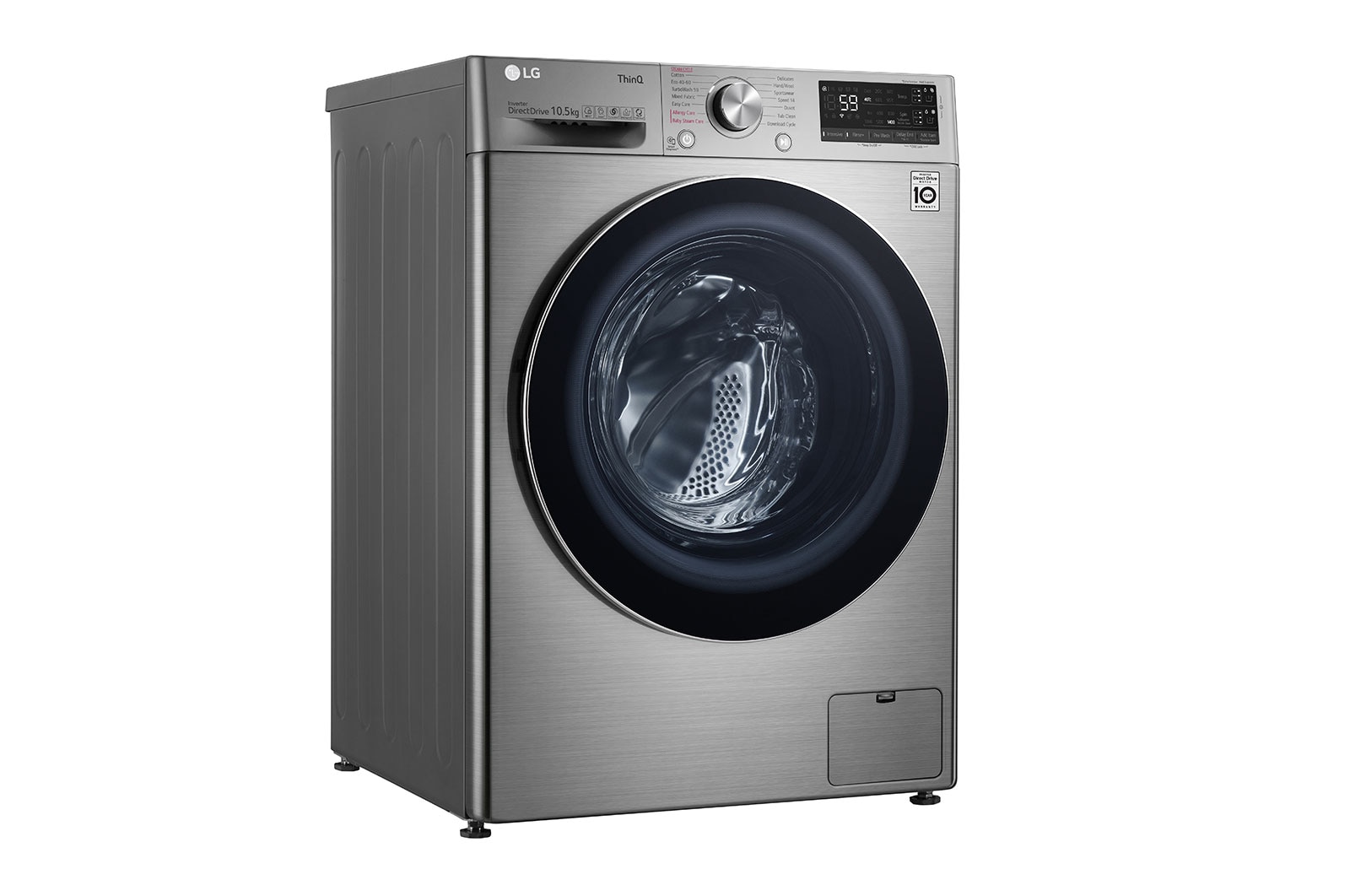 LG WiFi connected | 10.5kg | Washing Machine | 1360 rpm | Auto Dose | AI DD™ | Direct Drive™ | Steam™ | TurboWash™ | Graphite, F4V710STSA