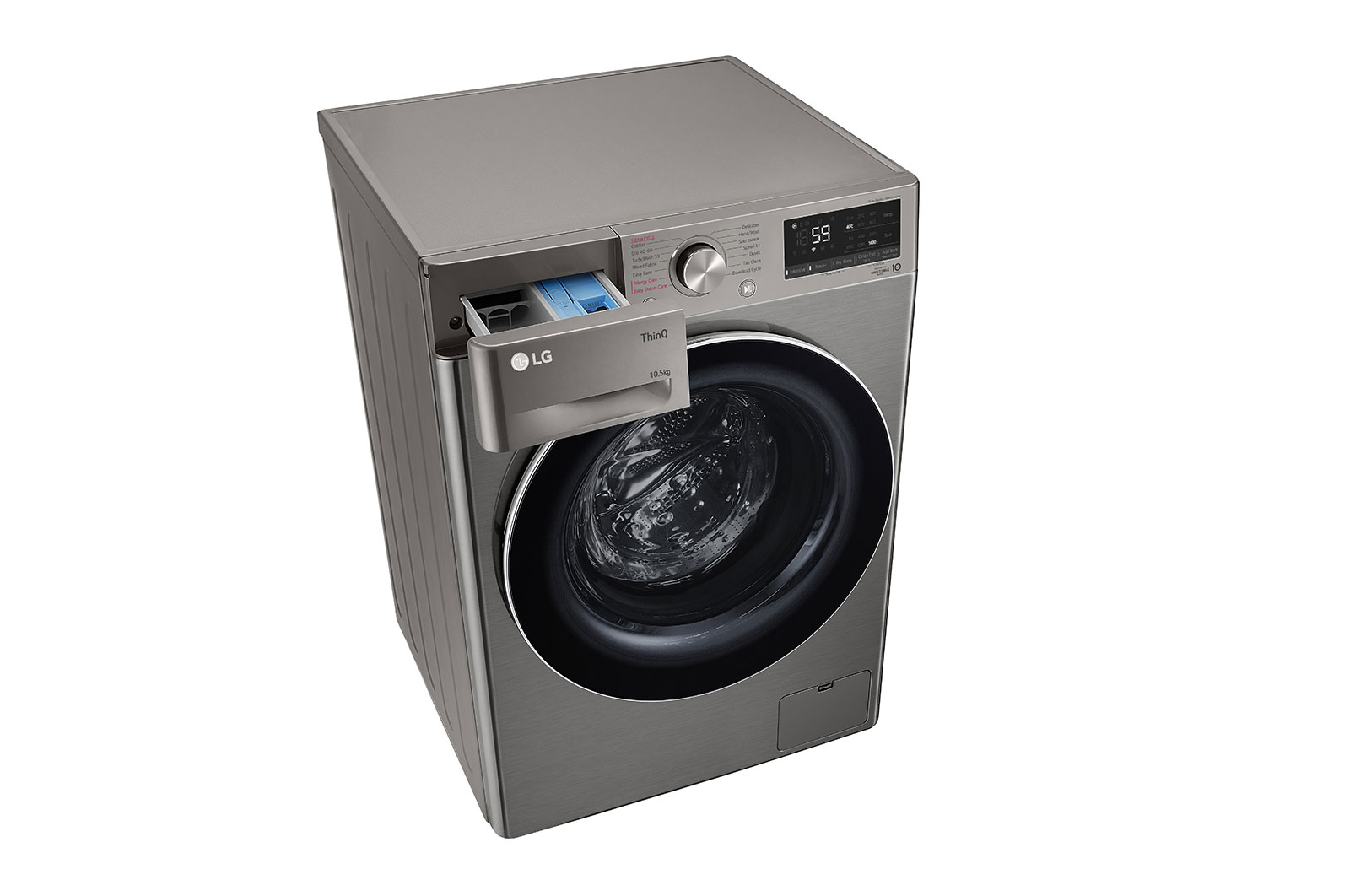 LG WiFi connected | 10.5kg | Washing Machine | 1360 rpm | AI DD™ | Direct Drive™ | Steam™ | Graphite, F4V710STSH