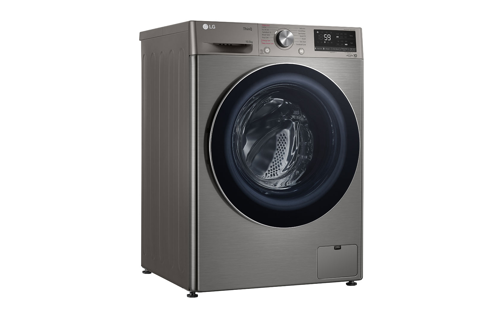 LG WiFi connected | 10.5kg | Washing Machine | 1360 rpm | AI DD™ | Direct Drive™ | Steam™ | Graphite, F4V710STSH