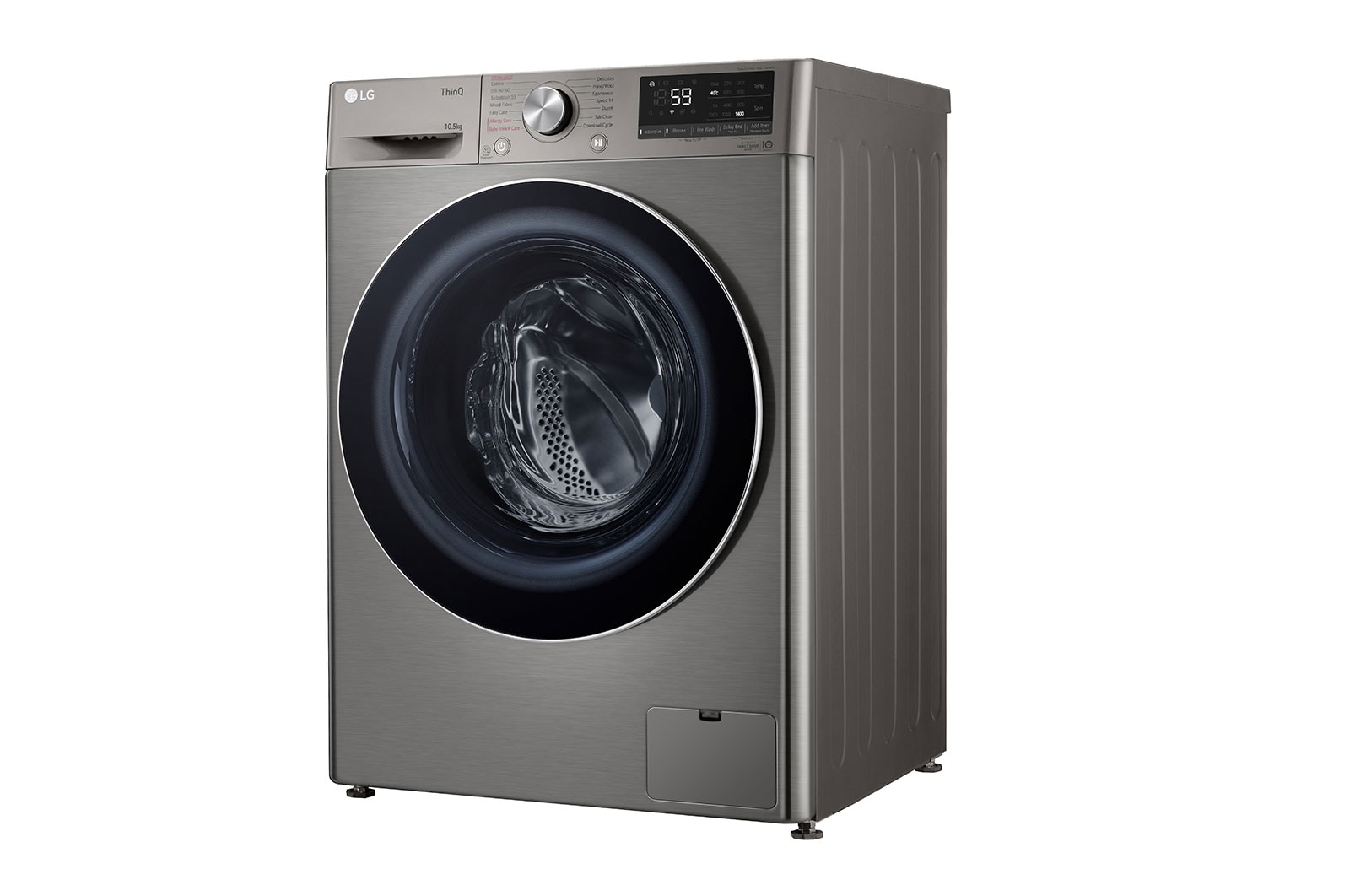 LG WiFi connected | 10.5kg | Washing Machine | 1360 rpm | AI DD™ | Direct Drive™ | Steam™ | Graphite, F4V710STSH