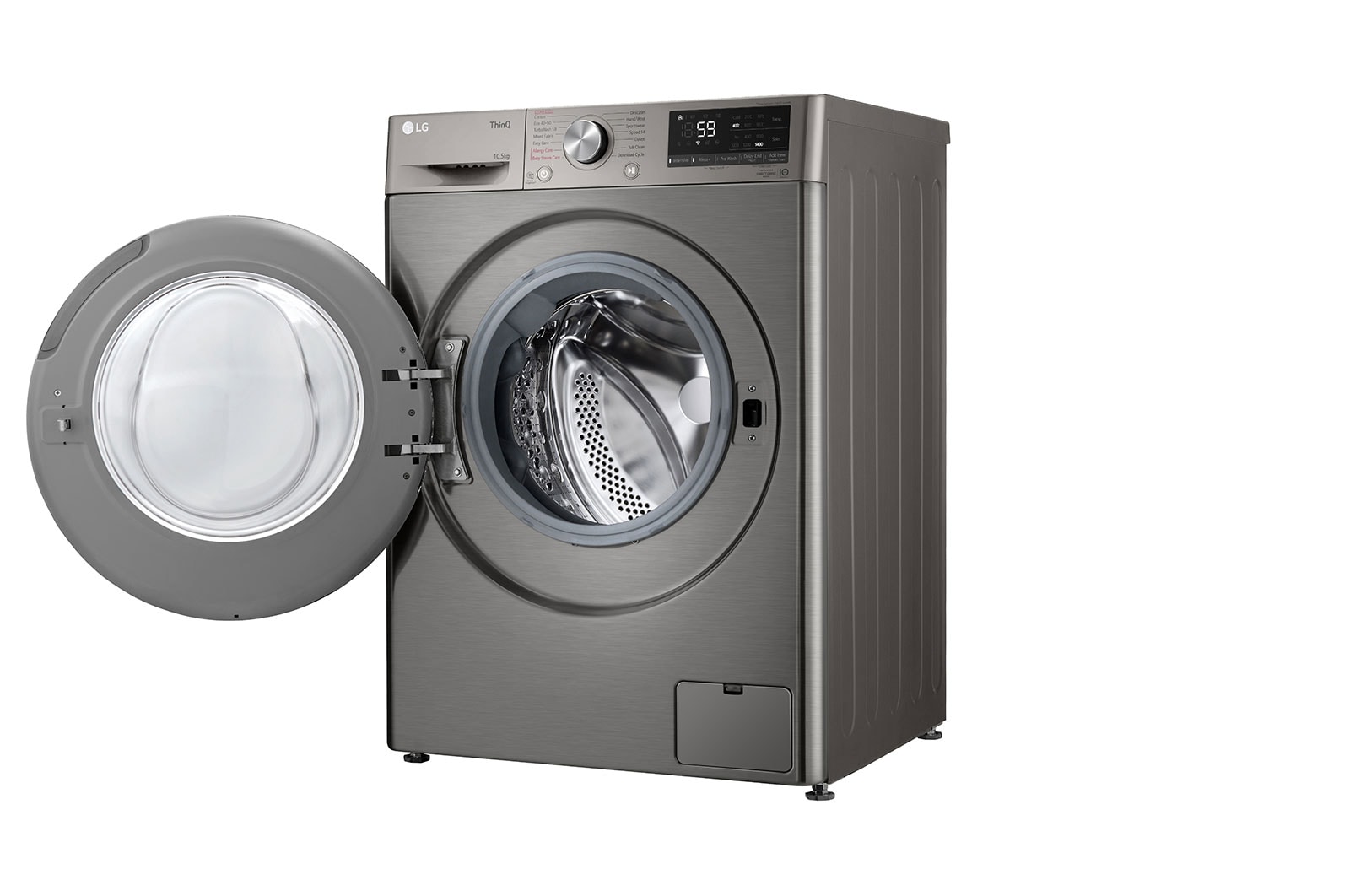 LG WiFi connected | 10.5kg | Washing Machine | 1360 rpm | AI DD™ | Direct Drive™ | Steam™ | Graphite, F4V710STSH