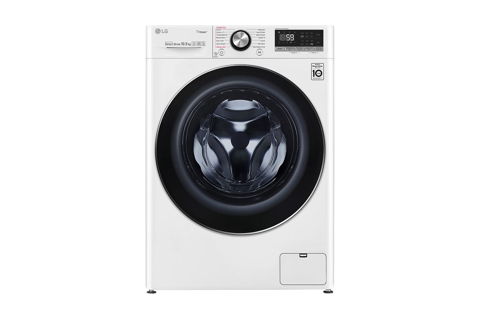LG Turbowash™ F4V710WTS 10.5kg Washing Machine - White, F4V710WTS