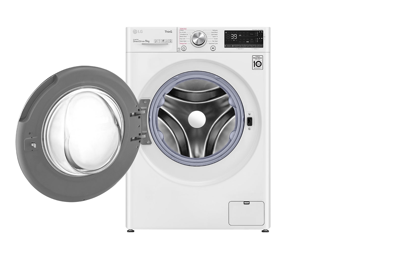LG 9kg WiFi Connected Washing Machine, White, F4V909WTSA