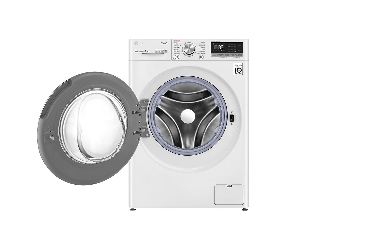 LG 9kg Washing Machine White AI DD™, F4V909WTSE