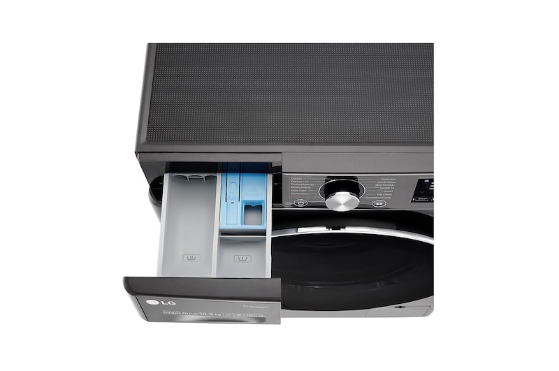 LG Turbowash360™ F4V910BTS 10.5kg Washing Machine - Black Steel, F4V910BTS