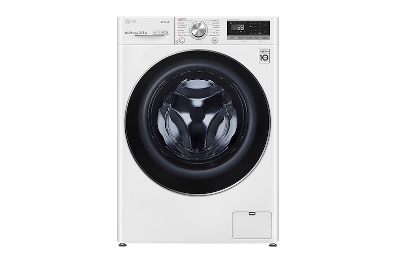 LG 10.5kg WiFi connected Washing Machine, White, F4V910WTSE