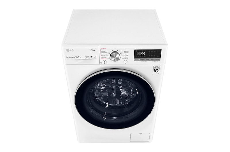 LG 10.5kg WiFi connected Washing Machine, White, F4V910WTSE