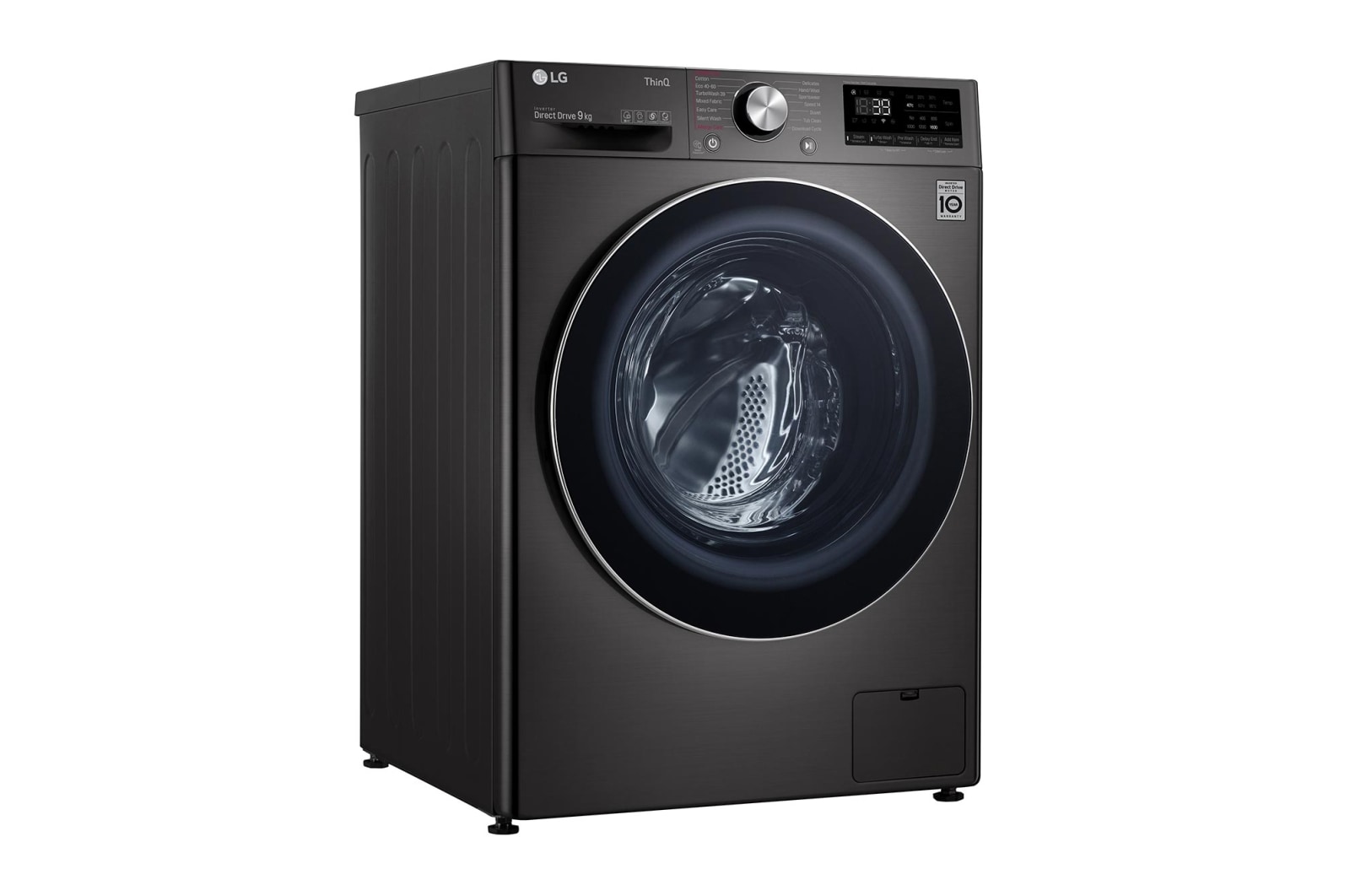 LG WiFi connected | 9kg | Washing Machine | 1560 rpm | AI DD™ | Direct Drive™ | Steam™ | TurboWash™360 | Black Steel, F6V1009BTSE