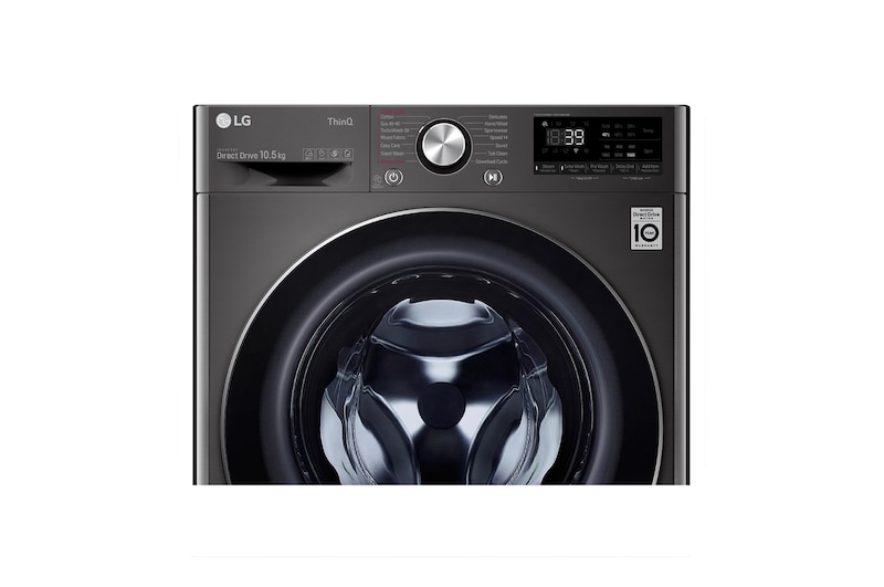 LG 10.5kg Washing Machine AI DD™, Black Steel, F6V1010BTSE