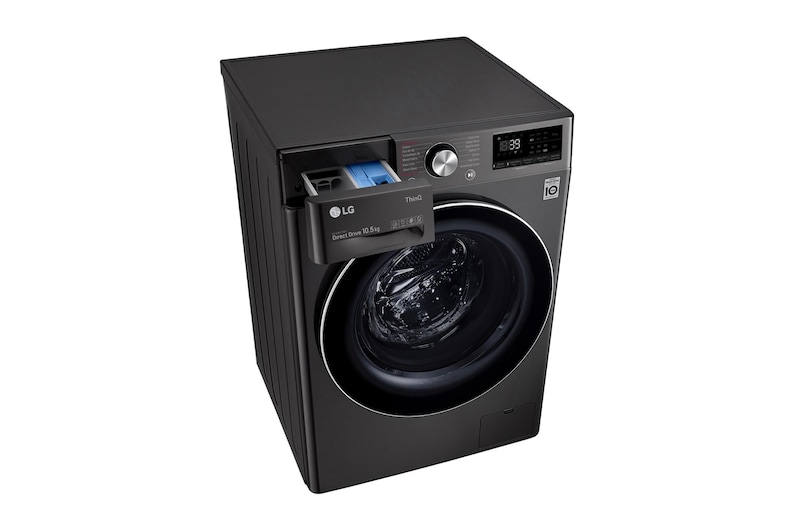 LG 10.5kg Washing Machine AI DD™, Black Steel, F6V1010BTSE