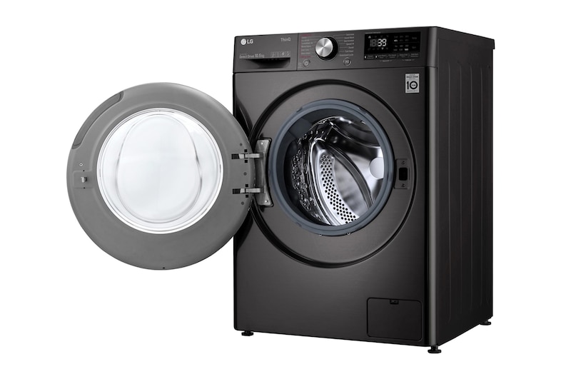 LG 10.5kg Washing Machine AI DD™, Black Steel, F6V1010BTSE