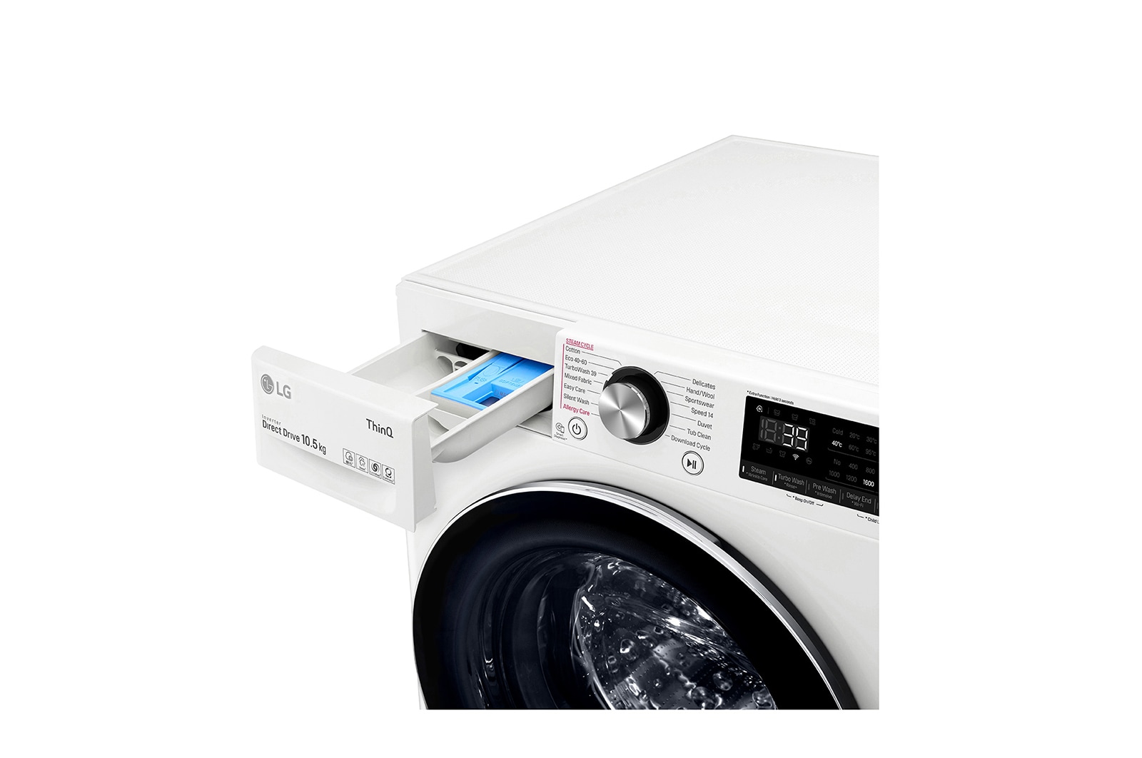 LG 10.5kg Washing Machine White AI DD™, F6V1010WTSE