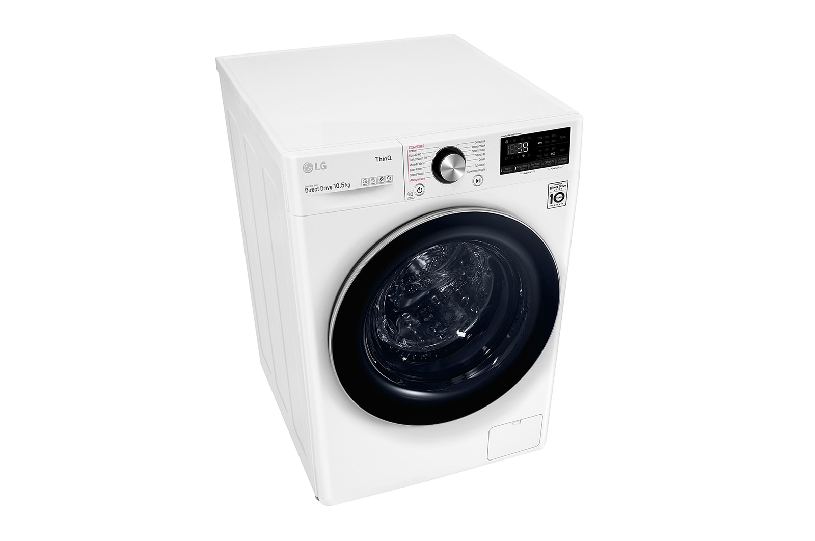 LG 10.5kg Washing Machine White AI DD™, F6V1010WTSE