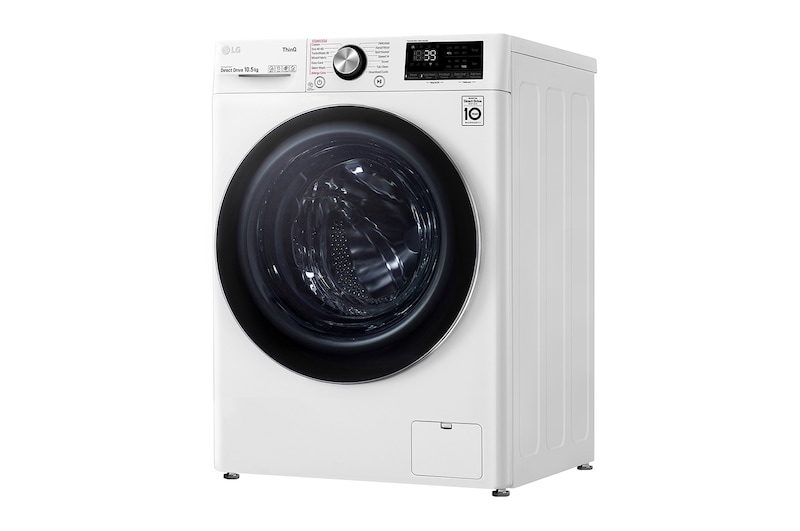LG 10.5kg Washing Machine AI DD™, White, F6V1010WTSE
