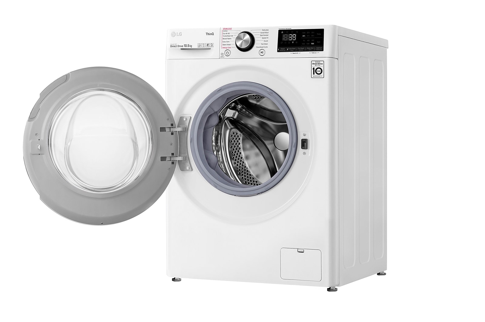 LG 10.5kg Washing Machine White AI DD™, F6V1010WTSE