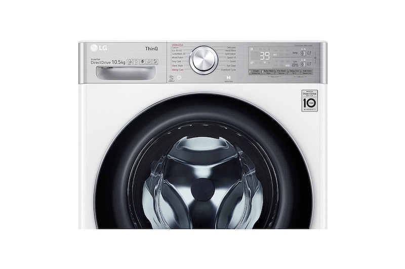 LG 10.5kg Washing Machine AI DD™, White, F6V1110WTSA