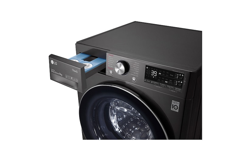 LG 9kg Washing Machine AI DD™, Black Steel, F6V909BTSA