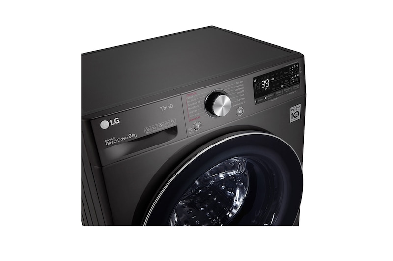 LG 9kg Washing Machine AI DD™, Black Steel, F6V909BTSA