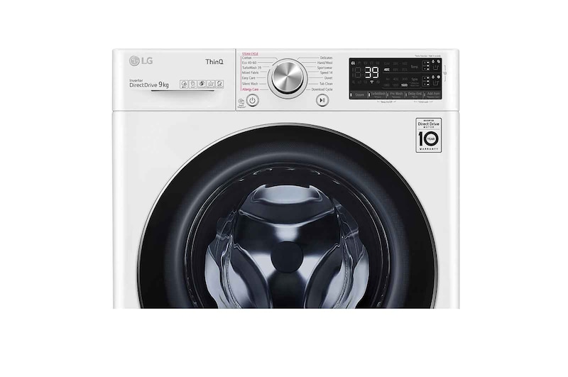 LG 9kg Washing Machine AI DD™, White, F6V909WTSA