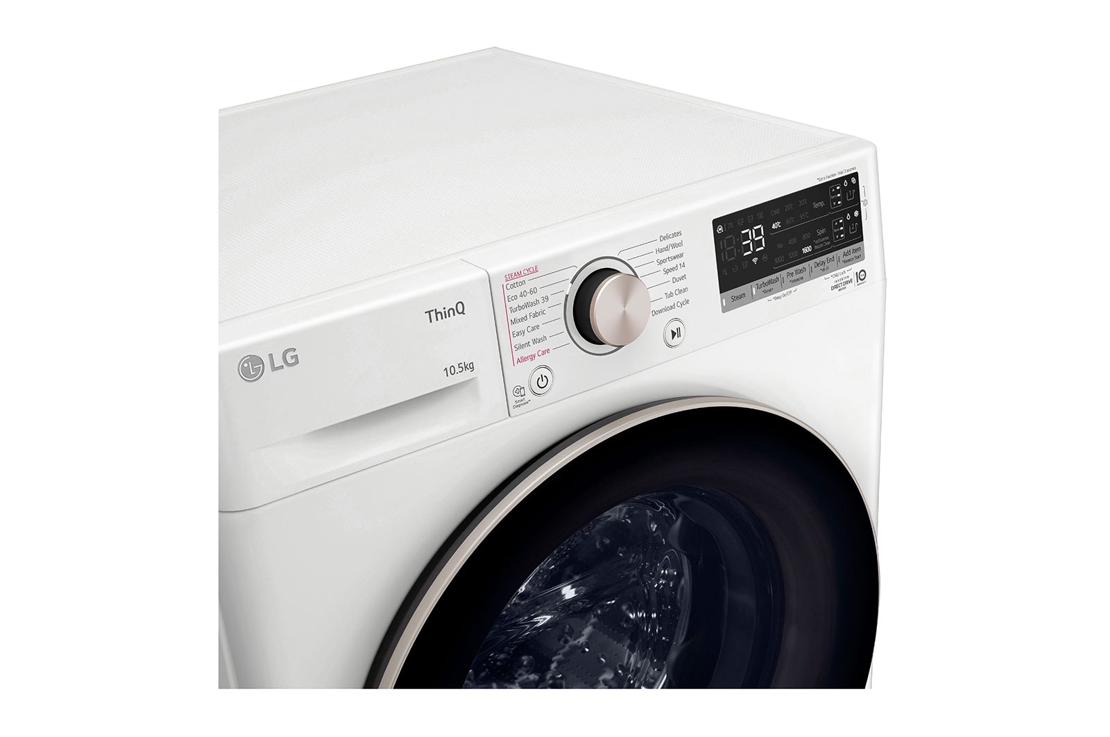 LG 10.5kg Washing Machine White AI DD™, F6V910RTSA