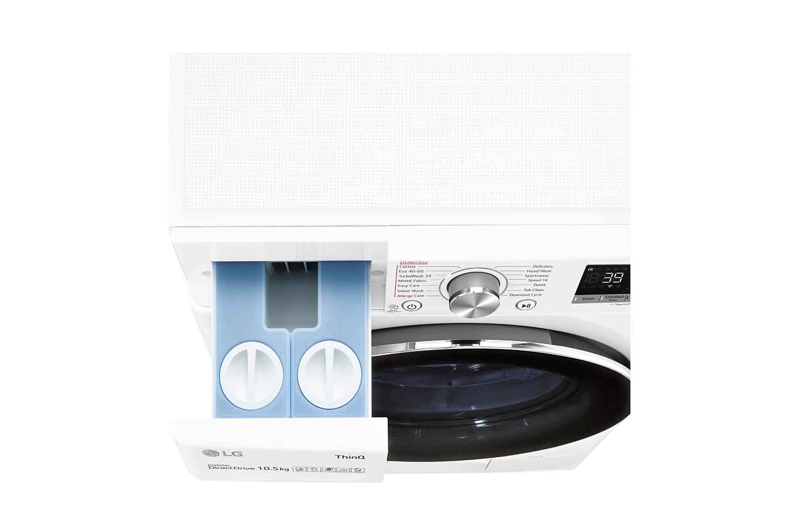 LG 10.5kg Washing Machine White AI DD™, F6V910WTSA