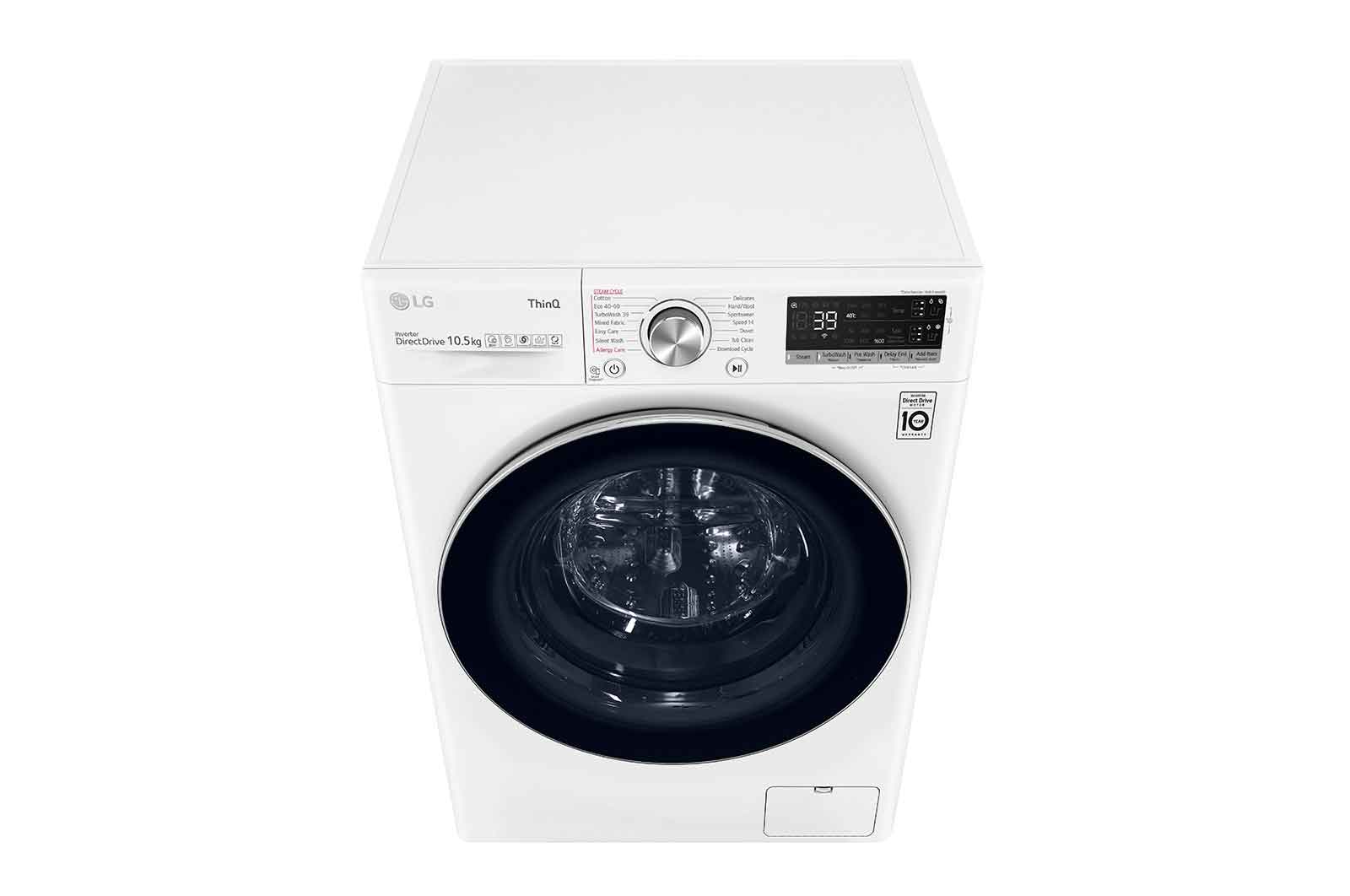 LG 10.5kg Washing Machine White AI DD™, F6V910WTSA