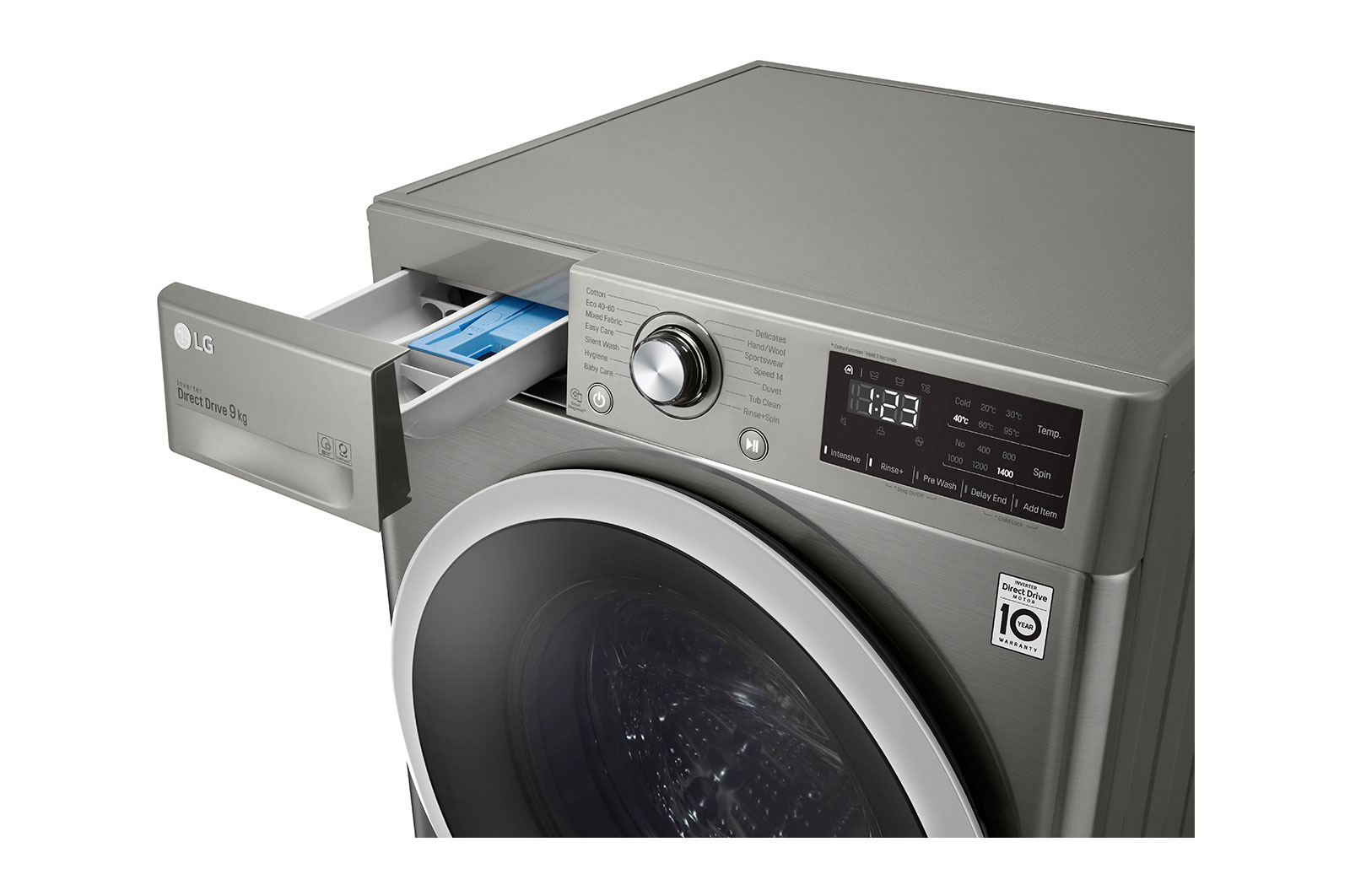 LG 9kg Washing Machine Graphite AI DD™, FAV309SNE