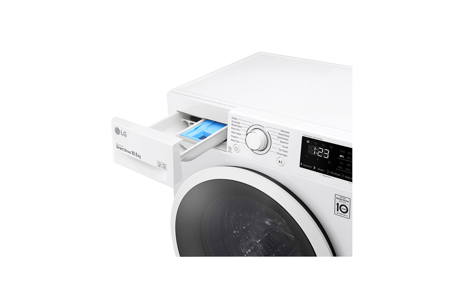 LG 10.5kg Washing Machine White AI DD™, FAV310WNE