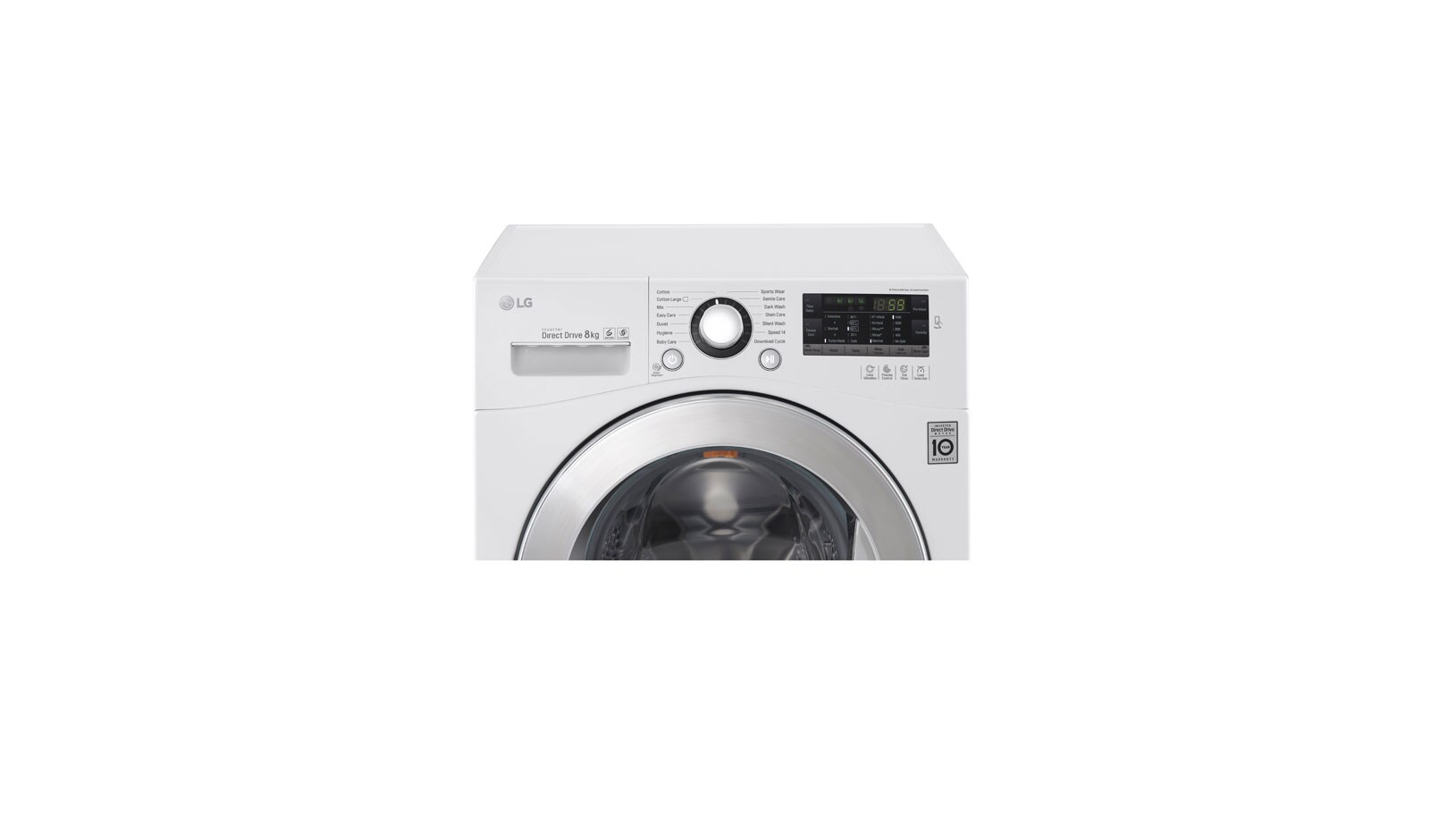 LG 8KG 6 Motion DD Washing Machine With Stylish Chrome Door, FH4A8TDN2