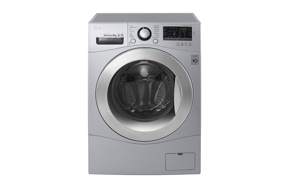 Front view of 8kg 6 Motion DD Washing Machine With Stylish Chrome Door FH4A8TDN4