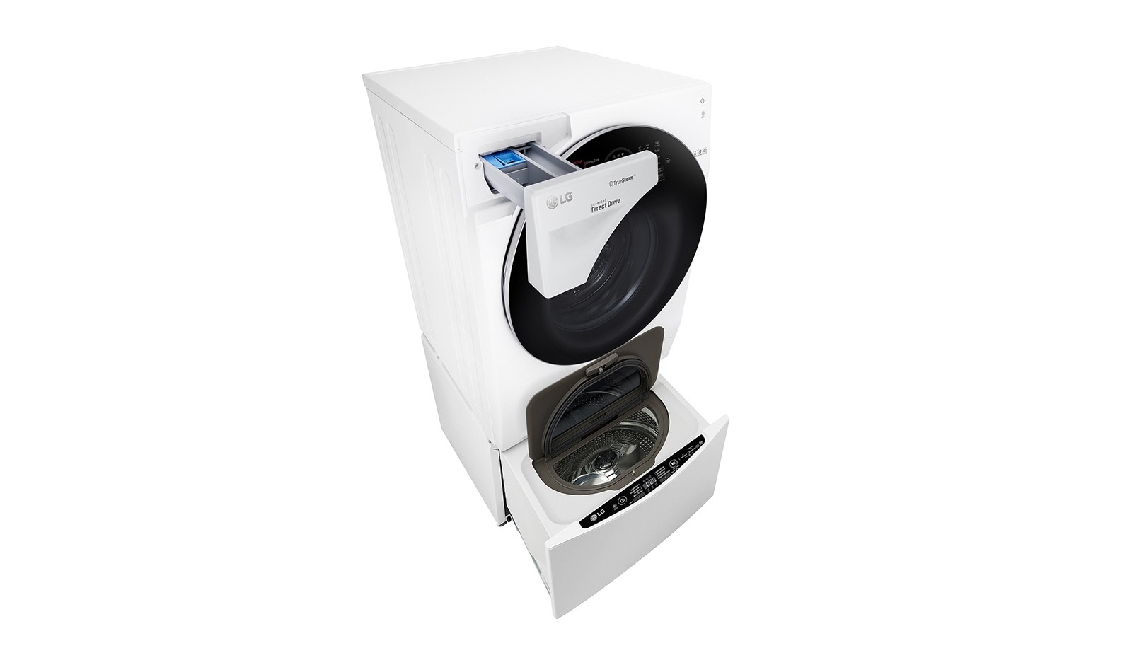 LG 12+2 KG TWINWash™ Washing Machine with True Steam™ and Turbowash™ technology, FH4G1BCS2W