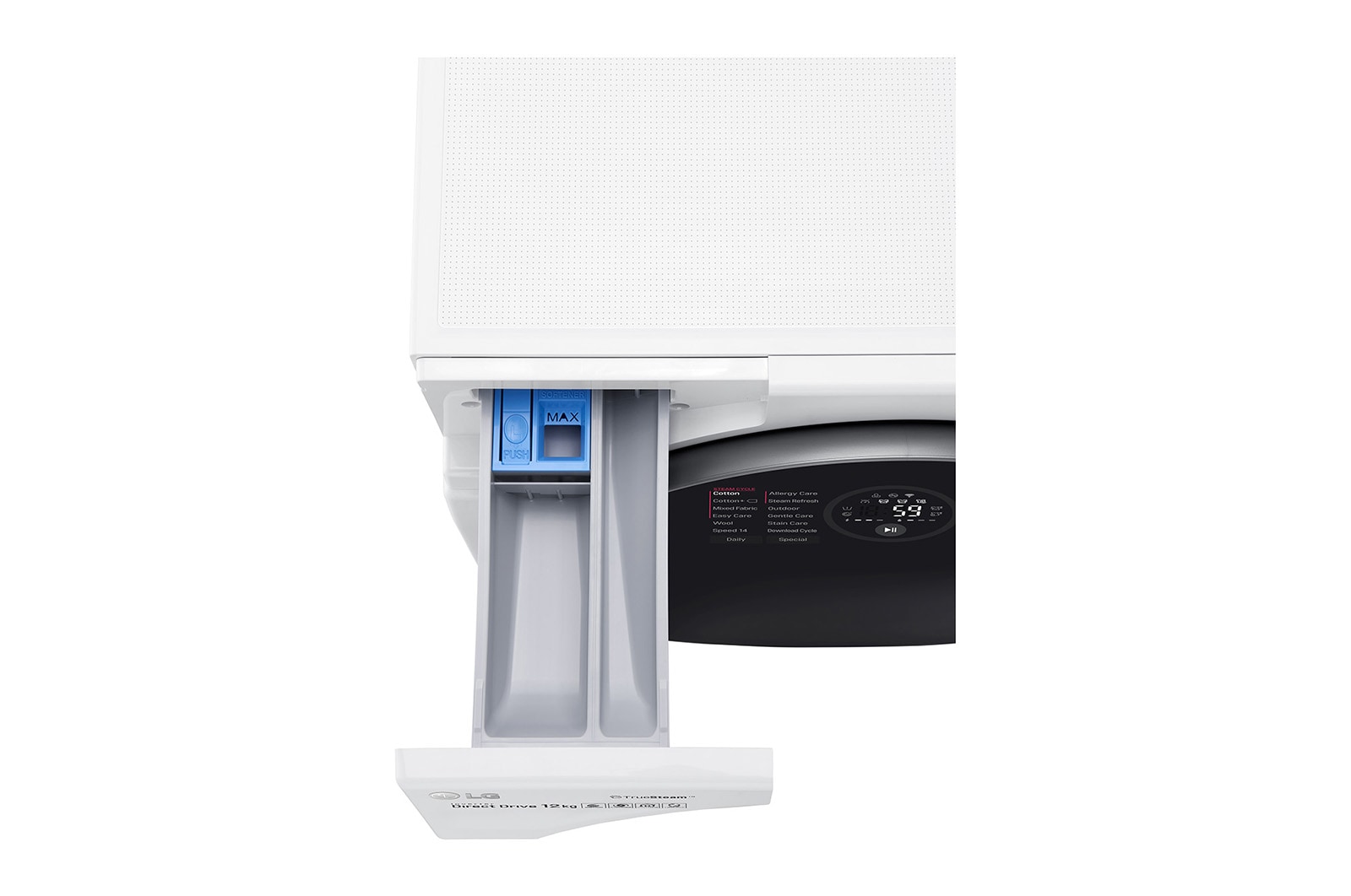 LG WiFi connected | 12kg | Washing Machine | 1360 rpm | Direct Drive™ | Steam™ | TurboWash™ | White, FH4G1BCS2