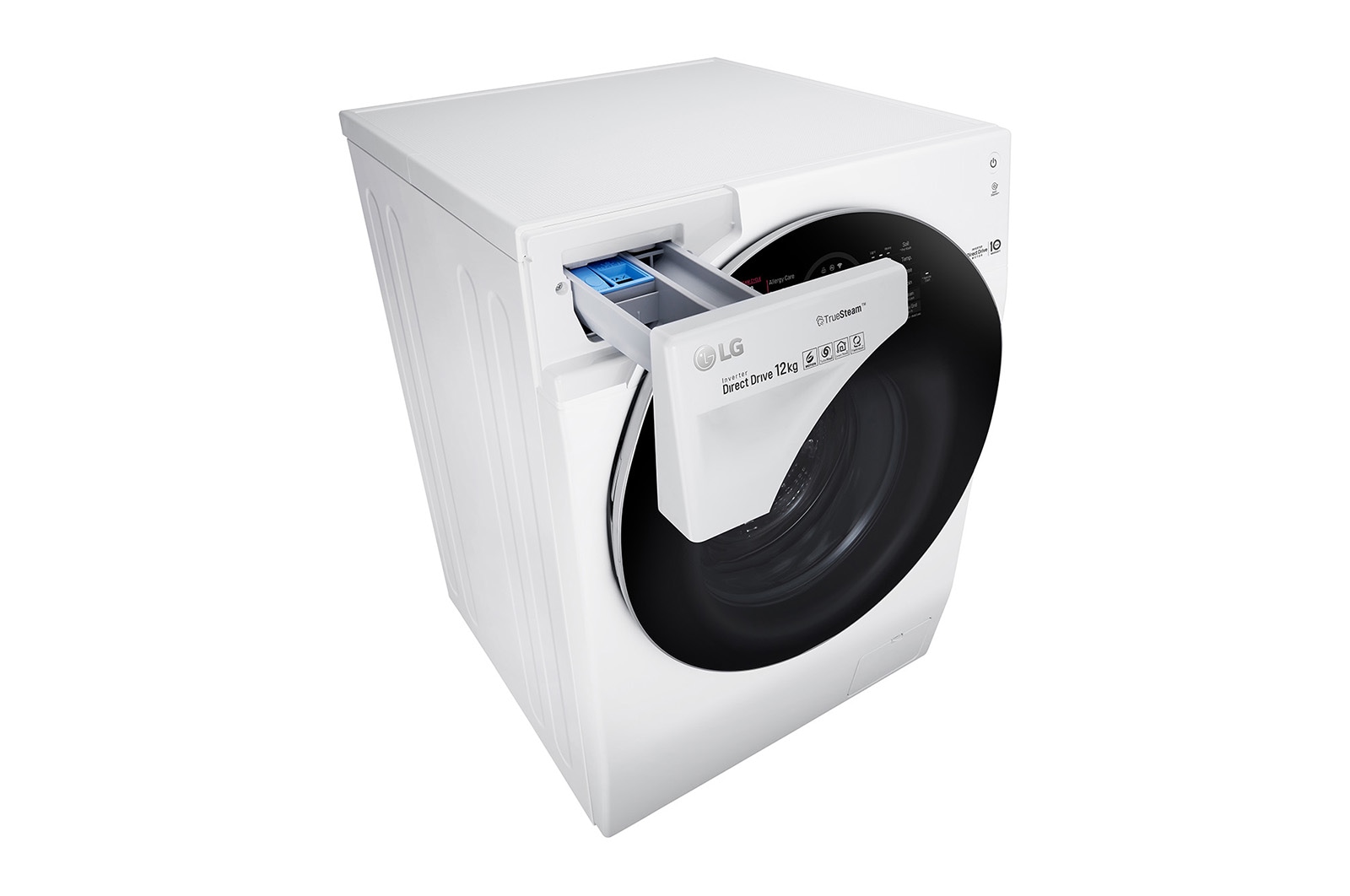 LG WiFi connected | 12kg | Washing Machine | 1360 rpm | Direct Drive™ | Steam™ | TurboWash™ | White, FH4G1BCS2