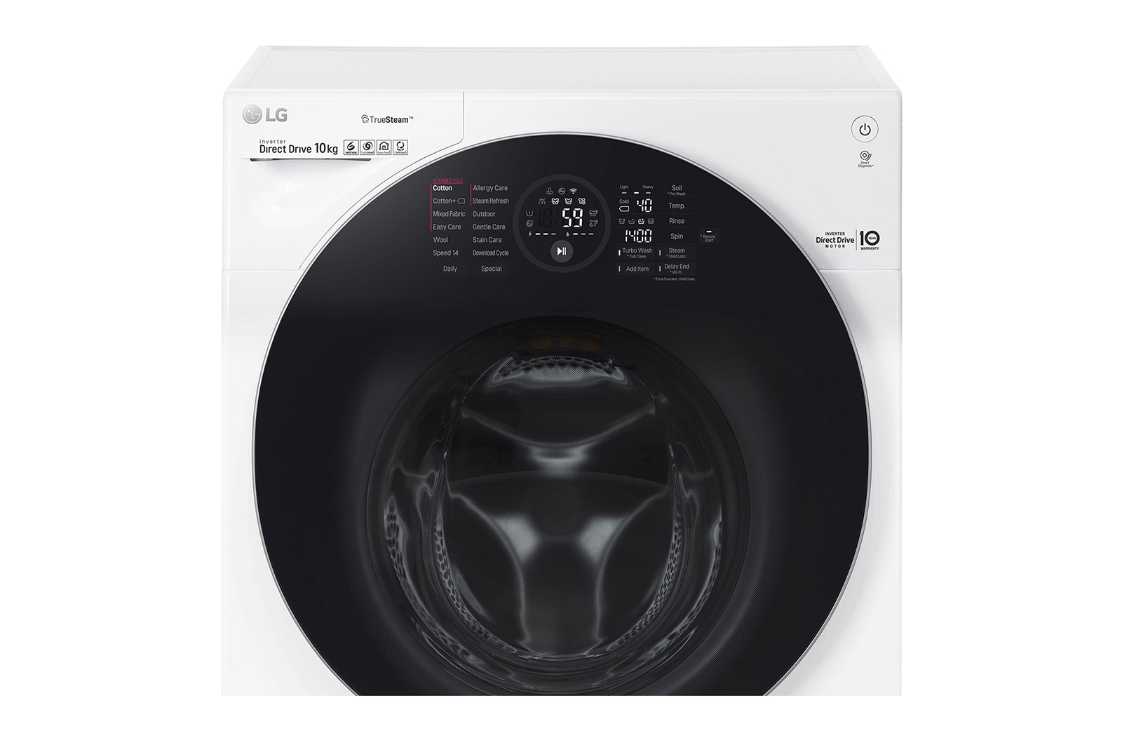 LG 10+2 KG TWINWash™ Washing Machine with True Steam™ and Turbowash™ technology, FH4G1JCS2W