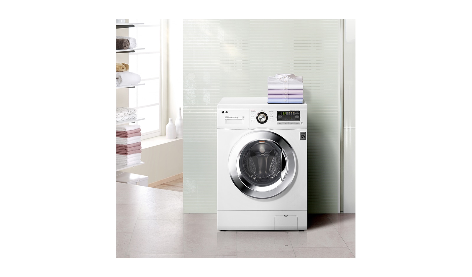 LG 8kg 6 Motion Direct Drive Washing Machine, FH4G6TDN2