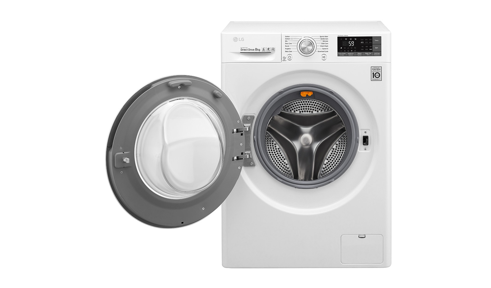 LG 8 KG Washing Machine with Turbowash™ technology and Inverter Direct Drive Motor, FH4U2TDN2W