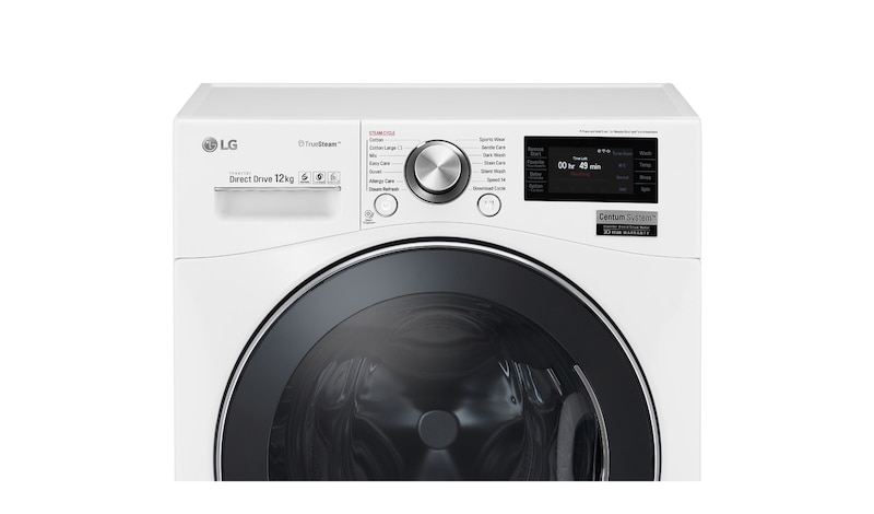 LG 12KG Centum System™ Smart Washing Machine with True Steam™ and Turbowash™ technology, FH6F9BDS2