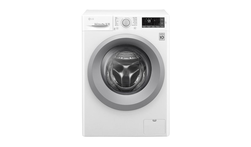 Front view of 8KG Washing Machine with multiple Wash Programs and Smart ThinQ connectivity W5J5TN4WW